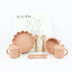 1Set 8 PCs-Siliconebaby die Vastgestelde Duurzame Pantone-Kleur voeden