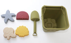 6 van het Strandtoy set bucket colorful for van het stuksilicone van het het Water het Drijvende Vermaak van het Siliconevormen Stuk speelgoed van het de Zeesterzand