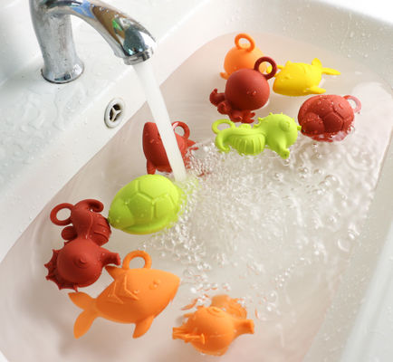 Glanzend het Siliconespeelgoed BPA van de Kleuren Rubberbaby Vrij voor Babywater het Drijven