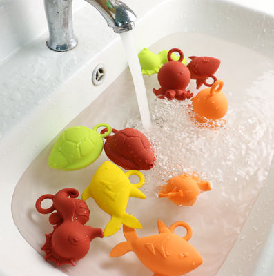 Glanzend het Siliconespeelgoed BPA van de Kleuren Rubberbaby Vrij voor Babywater het Drijven