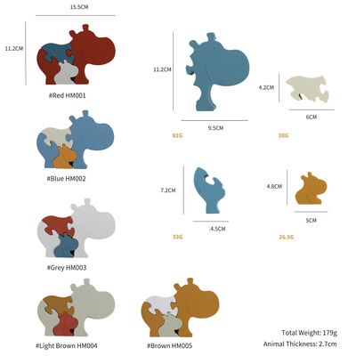 Van de het Siliconezuigeling van de voedselrang de Puzzelsbpa Vrije Eco Vriendschappelijke Hippo Vorm