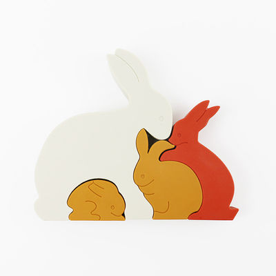Bunny Rabbit Silicone Toddler Jigsaw-Raadsel Eco Vriendschappelijk voor Baby