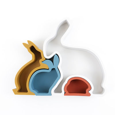 Bunny Rabbit Silicone Toddler Jigsaw-Raadsel Eco Vriendschappelijk voor Baby