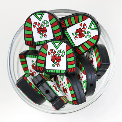 Van douanekerstmis Vrije Eco Vriendschappelijke DIY parels van het Silicone de brandpuntsparels BPA voor pen keychains