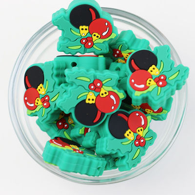 Van douanekerstmis Vrije Eco Vriendschappelijke DIY parels van het Silicone de brandpuntsparels BPA voor pen keychains