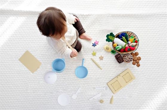 2023 NIEUWE AANKOMSTbaby die het voedselrang van BPA vrije het koken het stuk speelgoed van het keukensilicone giftreeksen spelen