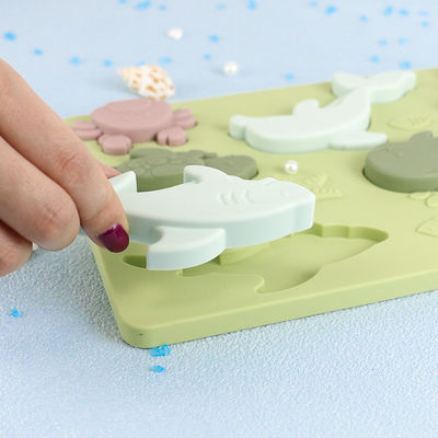 Het oceaanraadsel BPA Vrije Eco van het Wereldsilicone Vriendschappelijk voor Jonge geitjesonderwijs
