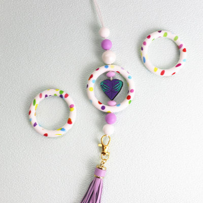 Het silicone drukte O Ring Beads voor Al zeer belangrijke keten van het Mensengebruik DIY of andere decoratie