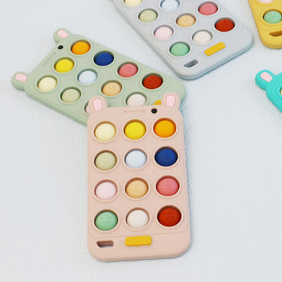 Van de het Siliconebaby van BPA Vrije mobiele de telefoonvorm Teethers voor Comfort en Hulp pijnlijke babyteeths