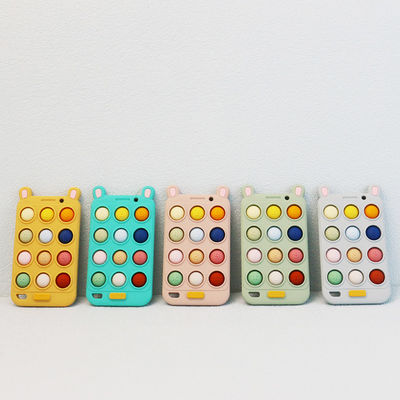 Van de het Siliconebaby van BPA Vrije mobiele de telefoonvorm Teethers voor Comfort en Hulp pijnlijke babyteeths