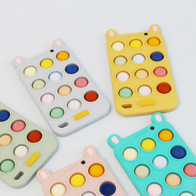 Van de het Siliconebaby van BPA Vrije mobiele de telefoonvorm Teethers voor Comfort en Hulp pijnlijke babyteeths