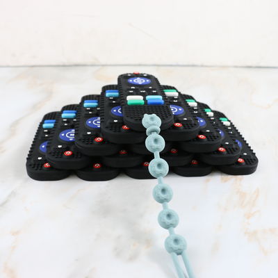 Producten van het de Babytandjes krijgen van douane stuk speelgoed Diverse Ontwerpen in Divers het controlemechanismesilicone van Kleurentv teether