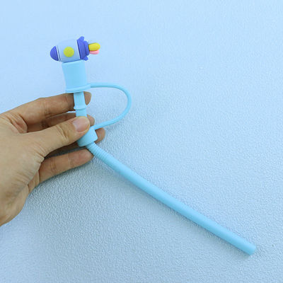 Custom 3D Silicone Straw Cover Naam Merk Gepersonaliseerd Ontwerp strooien hoed