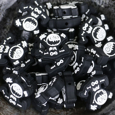 Het Tandjes krijgenparels van het douane Niet-toxische Silicone met Gat voor focals van het Babytandjes krijgen voor Halloween-Kerstmis