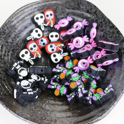Het Tandjes krijgenparels van het douane Niet-toxische Silicone met Gat voor focals van het Babytandjes krijgen voor Halloween-Kerstmis