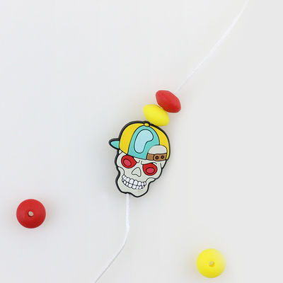 Van de schedelpompoenen van douanehalloween het Silicone Brandpuntsparel voor DIY-pennen keychains