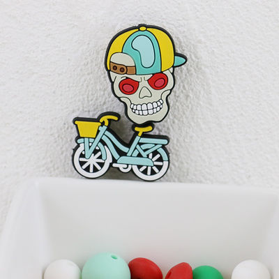 Van de schedelpompoenen van douanehalloween het Silicone Brandpuntsparel voor DIY-pennen keychains