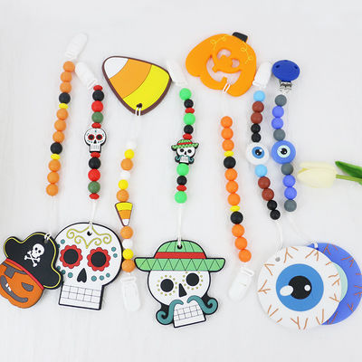 Hete verkopende Halloween-Silicone Brandpuntsparels voor babydiy tandjes krijgen keychains