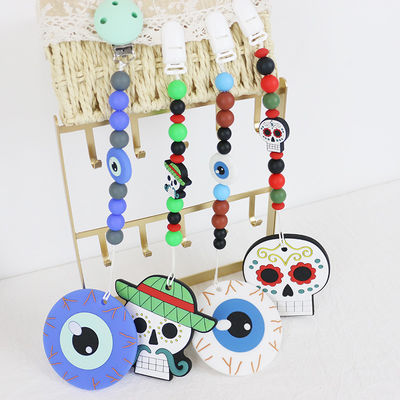 Hete verkopende Halloween-Silicone Brandpuntsparels voor babydiy tandjes krijgen keychains