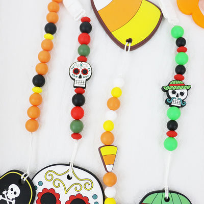 Hete verkopende Halloween-Silicone Brandpuntsparels voor babydiy tandjes krijgen keychains