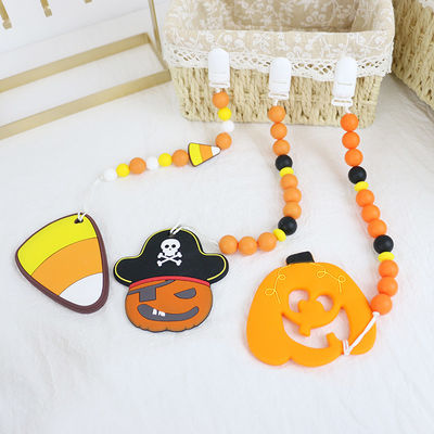 Hete verkopende Halloween-Silicone Brandpuntsparels voor babydiy tandjes krijgen keychains