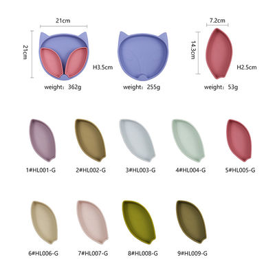 Microwave Safe Silicone Platen Baby Lepel BPA Vrij Niet-toxisch Zachte voor baby's