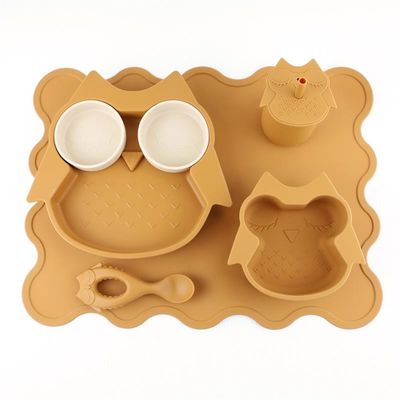 4 van de de Kom Vastgestelde niet Giftige BPA Vrije Microgolf van het stukkensilicone de Babyschotels
