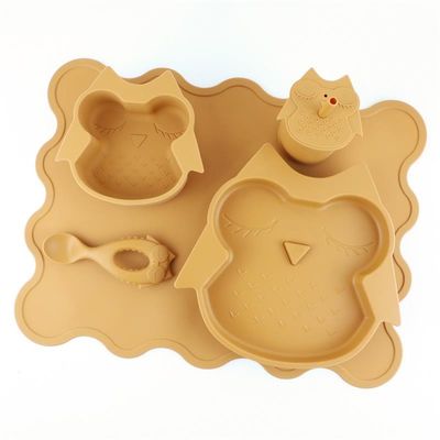 4 van de de Kom Vastgestelde niet Giftige BPA Vrije Microgolf van het stukkensilicone de Babyschotels