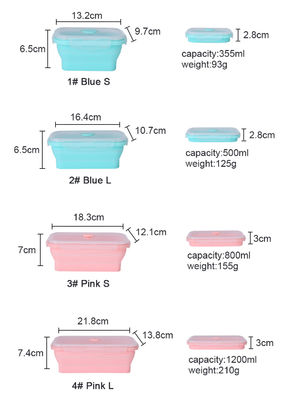 Stapelbare Siliconekom met de Lunchdoos Bento Set Microwave Safe van de Dekseldekking