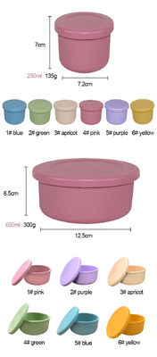 Stapelbare Siliconekom met de Lunchdoos Bento Set Microwave Safe van de Dekseldekking