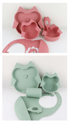 Volledig Silikon Straw Cover In 3D Design Lichtgewicht Silikon Baby tafelgerei set