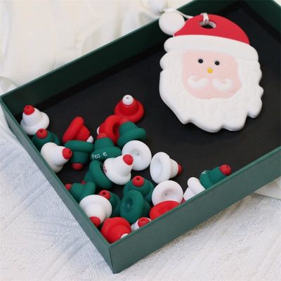 Paisen fabrikant Custom duurzame leuke kerst serie kralen 100% veilig siliconen focussen voor professionals