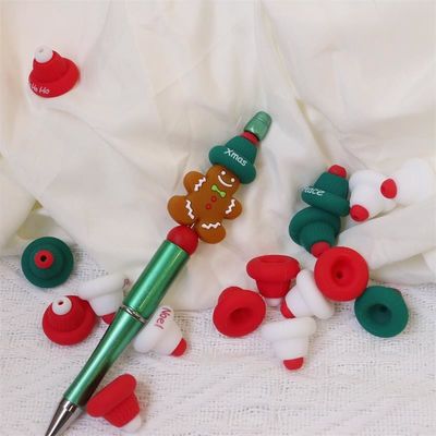 Paisen fabrikant Custom duurzame leuke kerst serie kralen 100% veilig siliconen focussen voor professionals