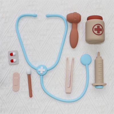 ODM Baby Silicone Speelgoed Eco-vriendelijk MOQ 100 BPA Free Kids Silicone Doctor Kit