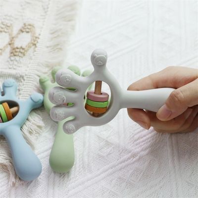 Soft Baby Silikon Tanden Klapper Palm handvorm Speelgoed: BPA-vrij, niet giftig, kauwbaar