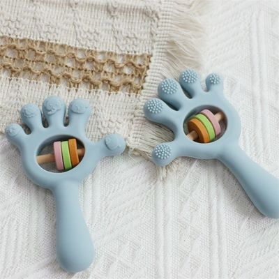 Soft Baby Silikon Tanden Klapper Palm handvorm Speelgoed: BPA-vrij, niet giftig, kauwbaar