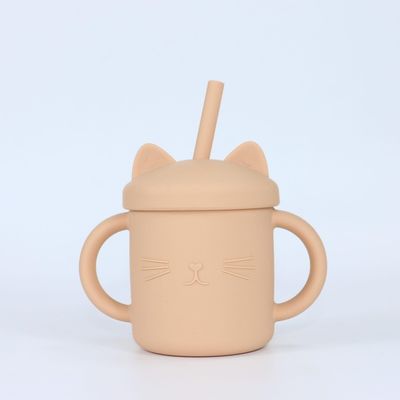 155g Silikon Drinkbeker Met Geprinte Sippybeker Met Stro