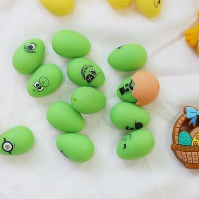 Silikone tandenkralen zacht veilig Duurzaam Paasfeest Silikone eierenkralen met gat voor pen maken