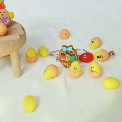 Silikone tandenkralen met aangepast printerontwerp Silikone 3D Paaseieren met schelfocals
