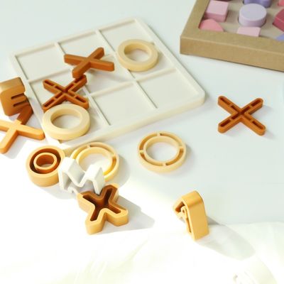 Ouderdomsbereik 1-4 Silicone Puzzle bevordert cognitieve ontwikkeling Educatieve Silicone XO Puzzels Speelgoed