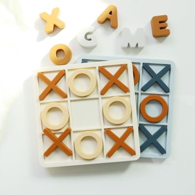 Ouderdomsbereik 1-4 Silicone Puzzle bevordert cognitieve ontwikkeling Educatieve Silicone XO Puzzels Speelgoed