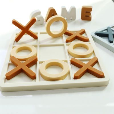 Ouderdomsbereik 1-4 Silicone Puzzle bevordert cognitieve ontwikkeling Educatieve Silicone XO Puzzels Speelgoed