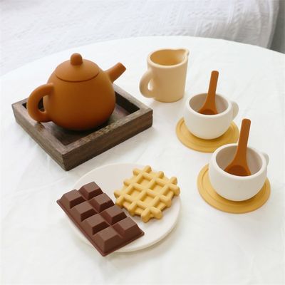 Paisen Factory Nieuwe aankomst 17 stuk 11pcs Set Kids Afternoon Tea Silicone Baby Toy Teapot Set