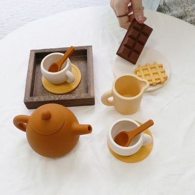 Paisen Factory Nieuwe aankomst 17 stuk 11pcs Set Kids Afternoon Tea Silicone Baby Toy Teapot Set