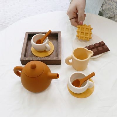 Paisen Factory Nieuwe aankomst 17 stuk 11pcs Set Kids Afternoon Tea Silicone Baby Toy Teapot Set