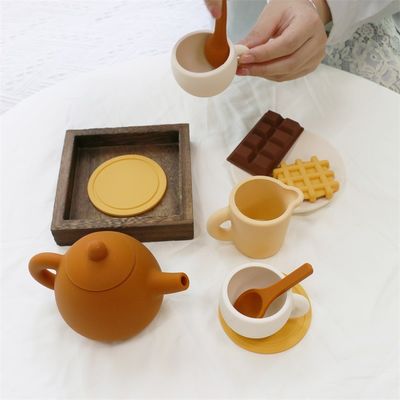 Paisen Factory Nieuwe aankomst 17 stuk 11pcs Set Kids Afternoon Tea Silicone Baby Toy Teapot Set