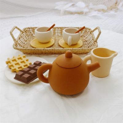 Paisen Factory Nieuwe aankomst 17 stuk 11pcs Set Kids Afternoon Tea Silicone Baby Toy Teapot Set
