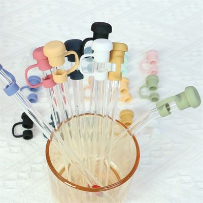 Op maat gemaakte siliconen strooptoppers voor tumblers siliconen stroopkappen pvc vrij bpa vrij