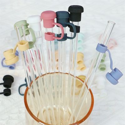 Op maat gemaakte siliconen strooptoppers voor tumblers siliconen stroopkappen pvc vrij bpa vrij