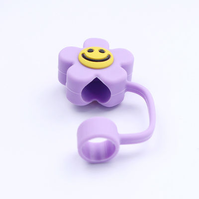 3D Flower Design Silicone Straw Cap 100% Bpa Vrije Niet Toxische Veilige Silicone Toppers Voor Cup Straw
